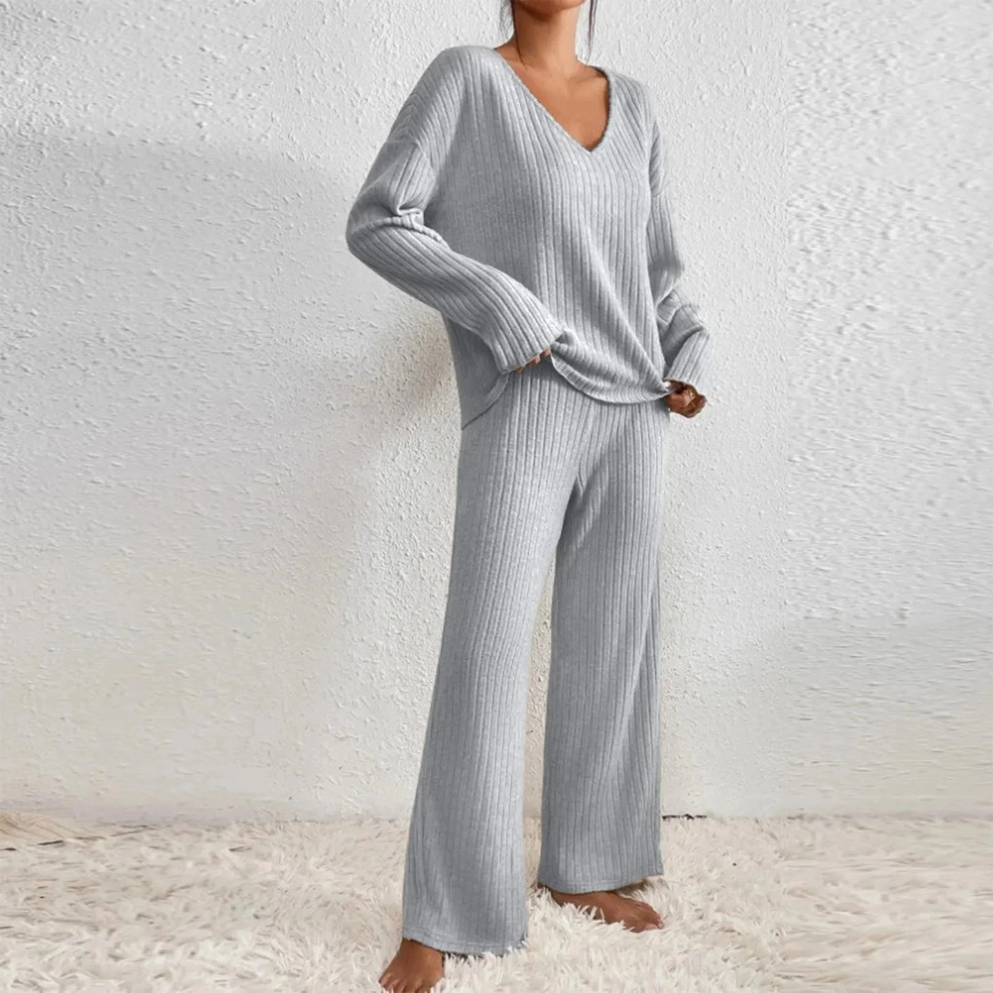 Liora | Geribbelde Tweedelige Loungeset Dames