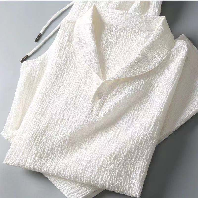Novero | Luchtige Heren Zomerset met Open Kraagshirt & Comfortabele Broek