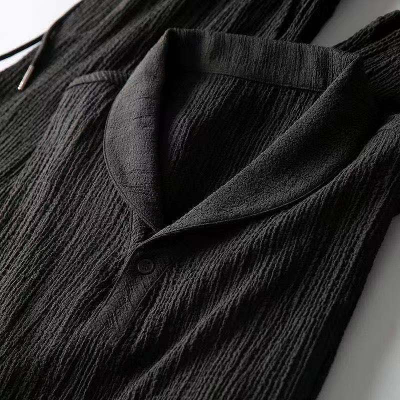 Novero | Luchtige Heren Zomerset met Open Kraagshirt & Comfortabele Broek