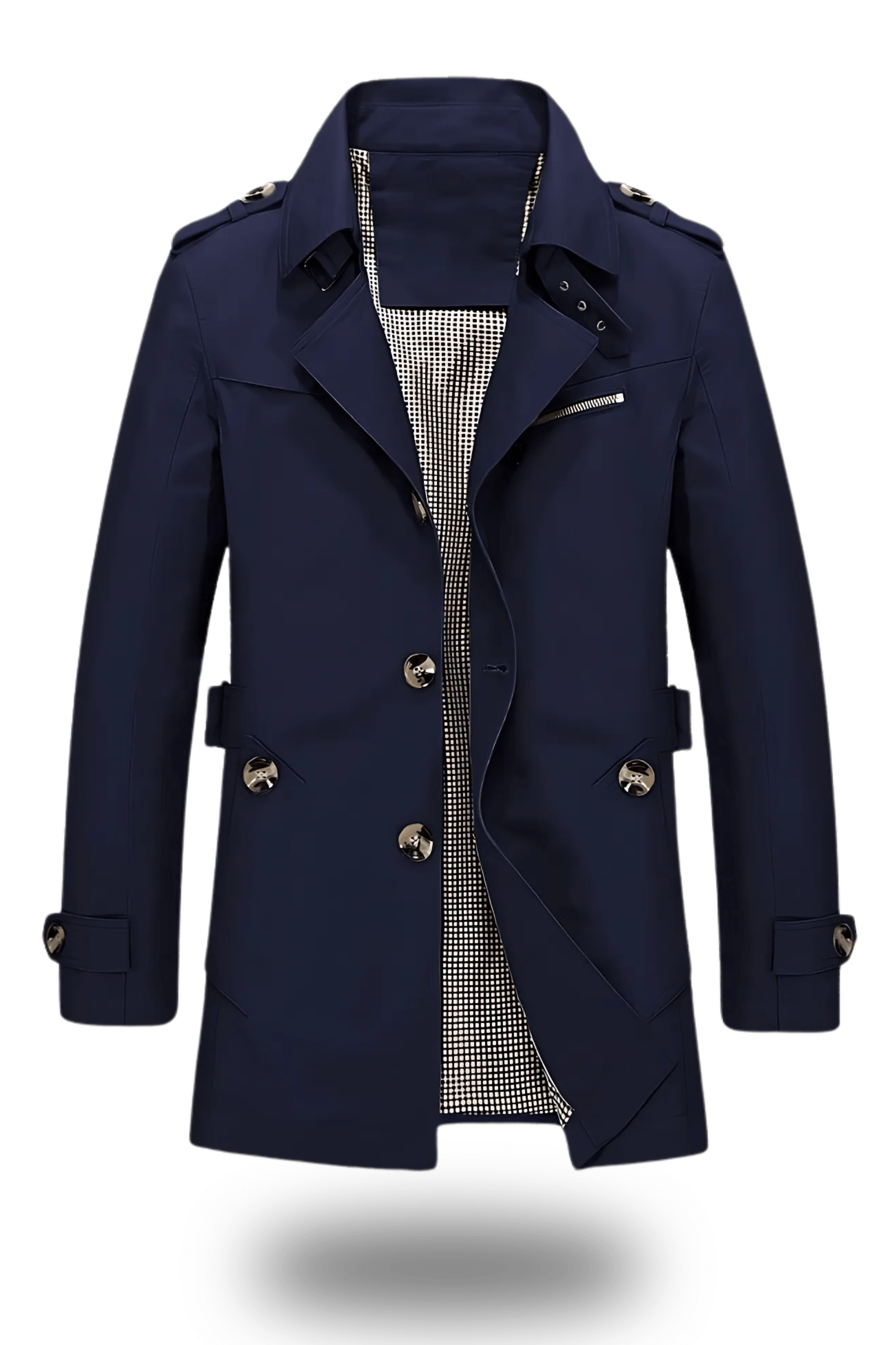 Damián | Klassieke Trenchcoat Met Reverskraag En Dubbele Knopenrij Heren