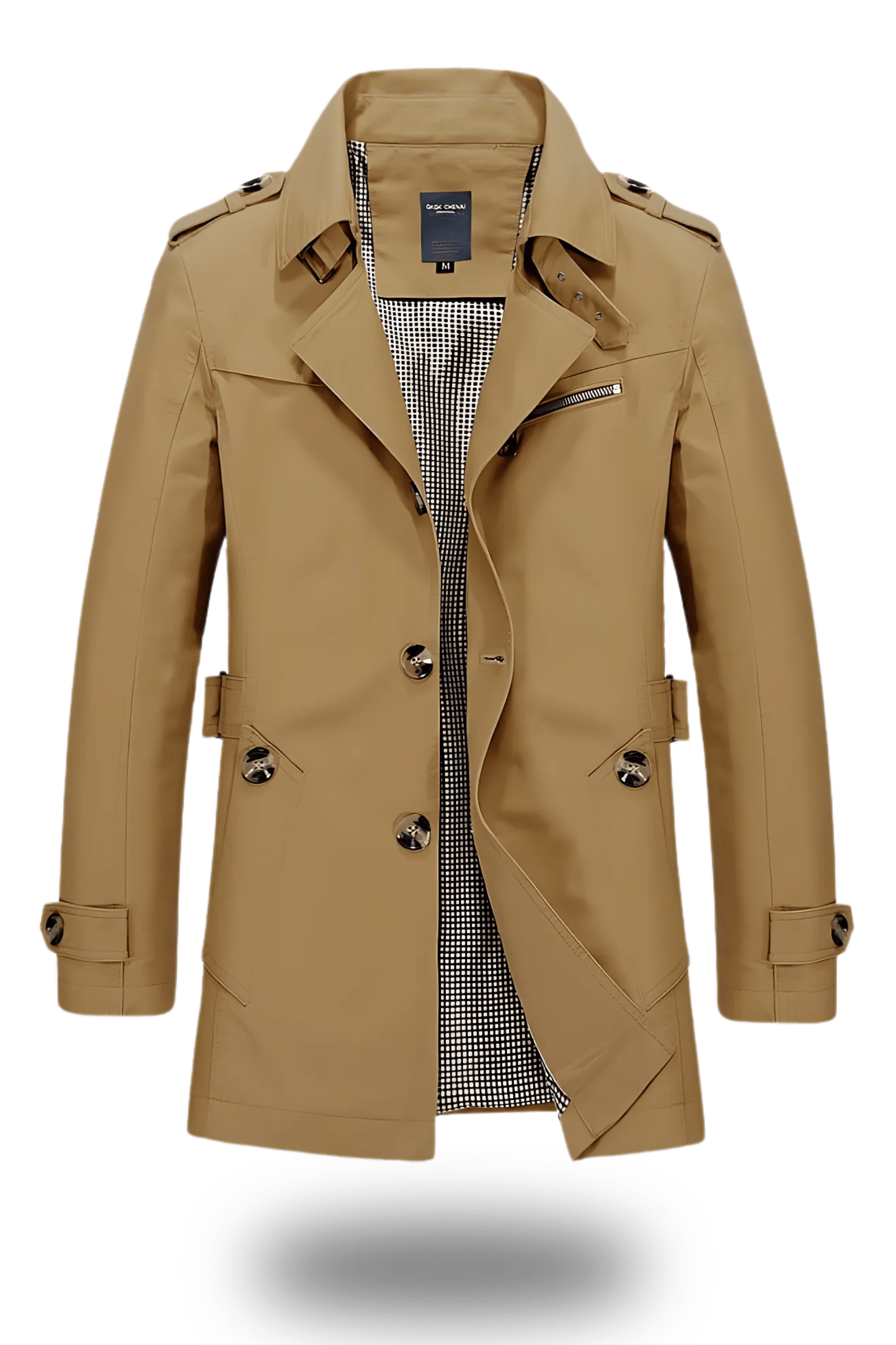 Damián | Klassieke Trenchcoat Met Reverskraag En Dubbele Knopenrij Heren