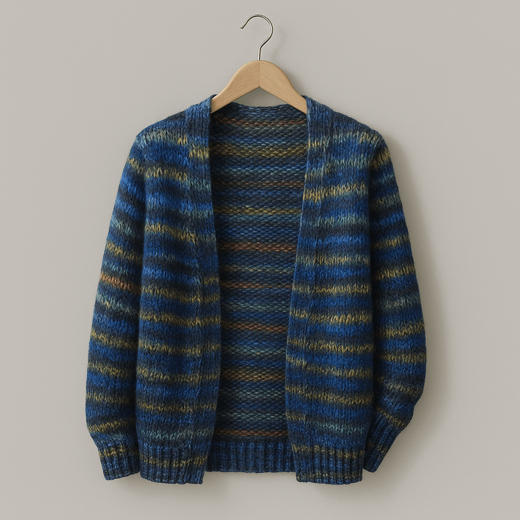 Maribel | Gebreide Cardigan Met Multicolor Strepen En V-Hals Dames