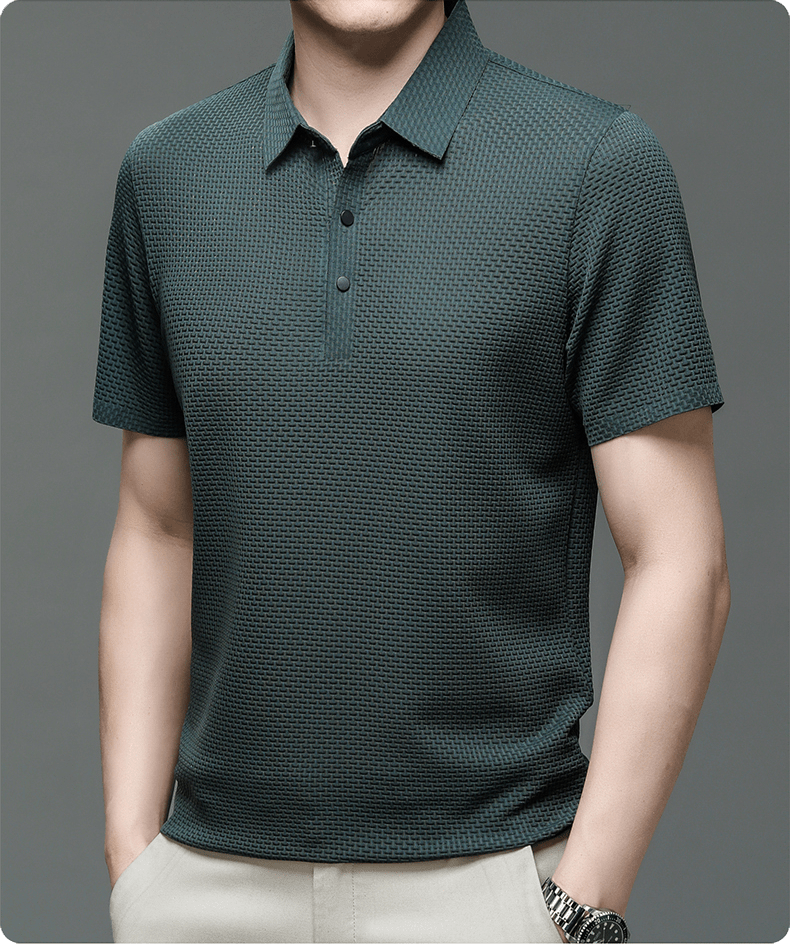 Eliano | Luxe Wafelstructuur Polo Heren