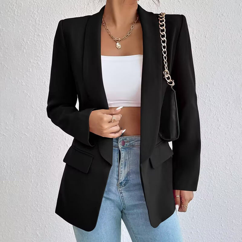 Valeria | Getailleerde Open Blazer Dames Zonder Knopen – Stijlvol en Veelzijdig