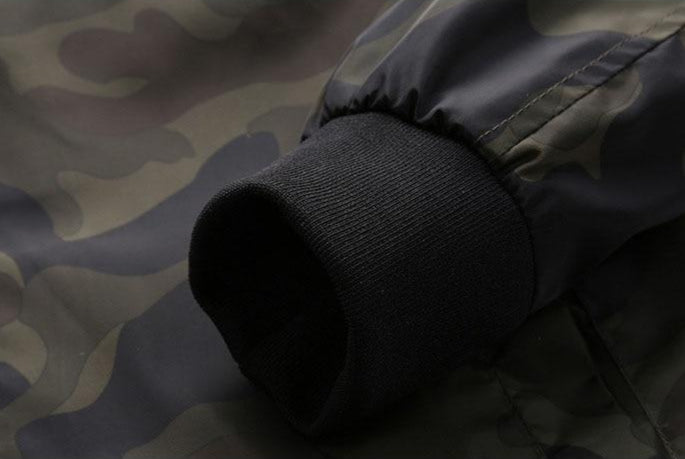 Björn | Heren Camouflage Bomberjack Met Rits En Mouwzak