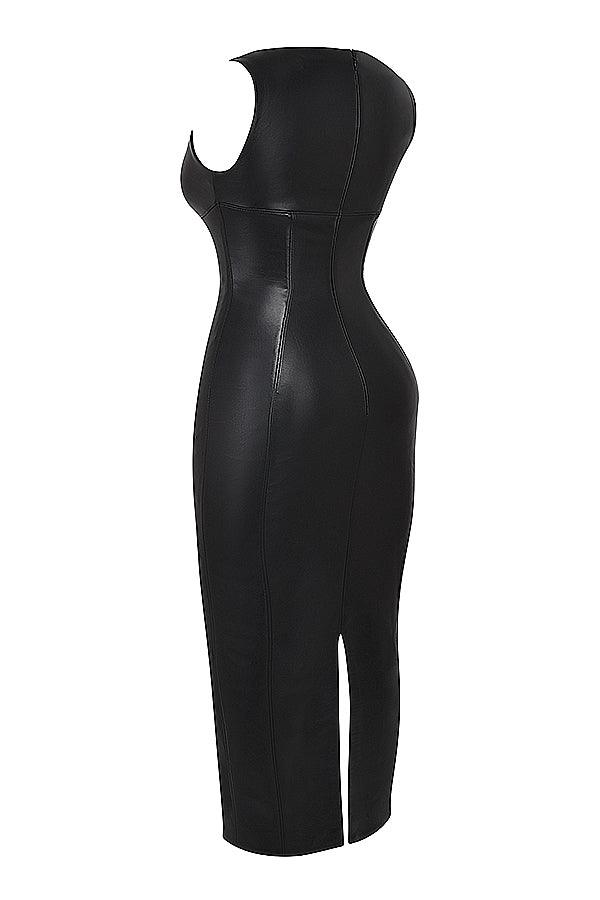 Calvera | Vegan Leather Mermaid Jurk Dames