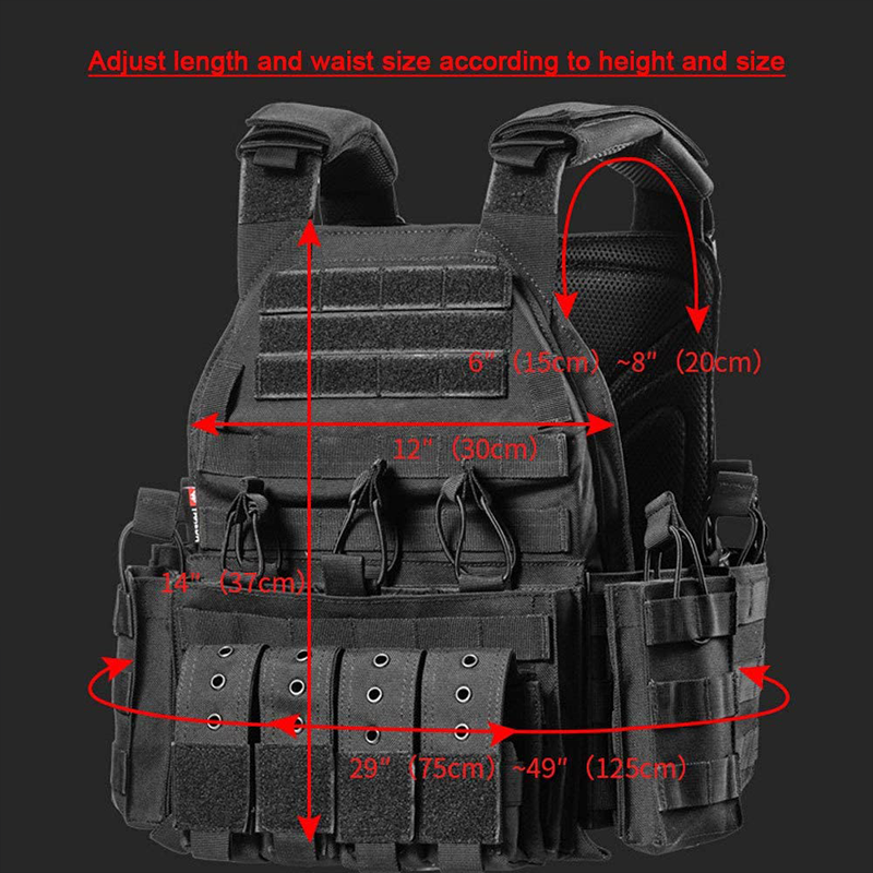 Phalanx | Tactisch MOLLE Vest Met Meerdere Pouches & Verstelbare Pasvorm