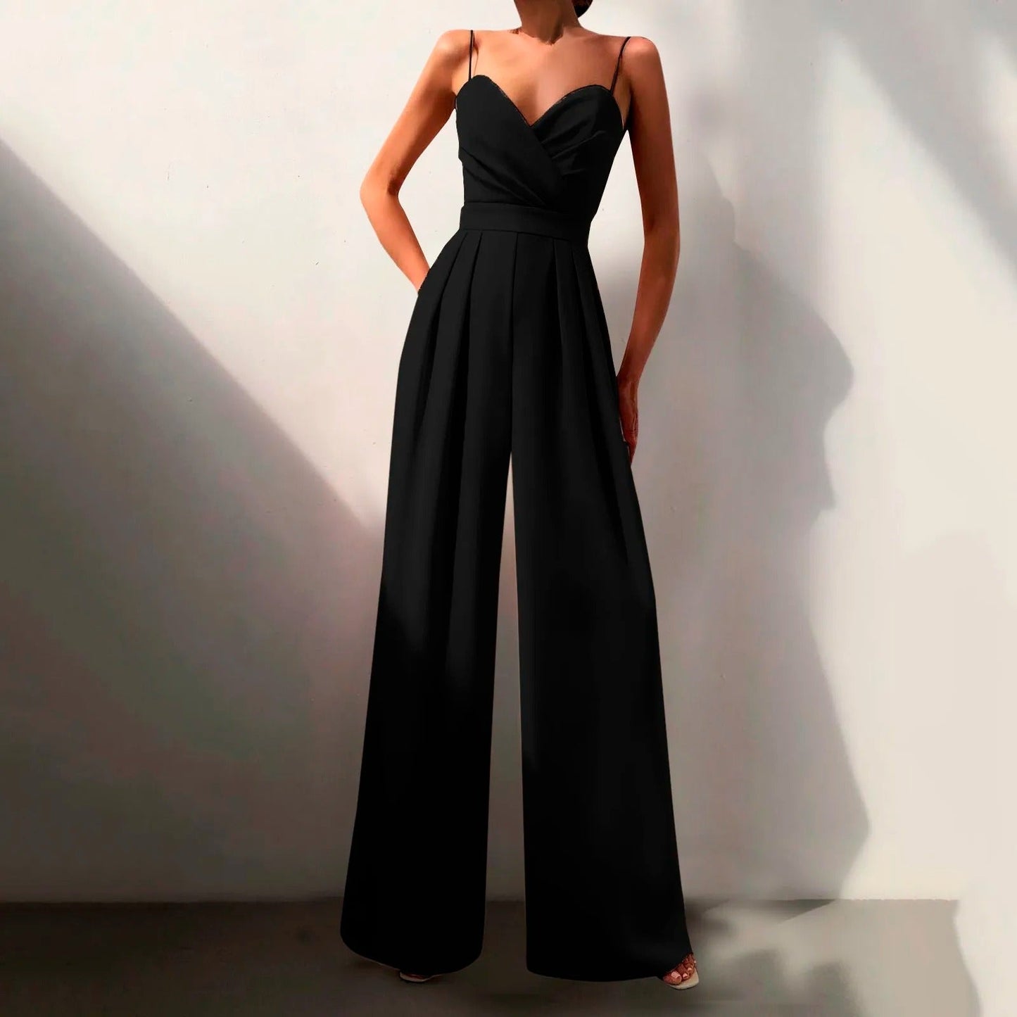 Solayna™ | Strapless Jumpsuit Dames Elegant | Chique One-Piece met Sweetheart Top en Wijde Pijpen voor Feest of Bruiloft