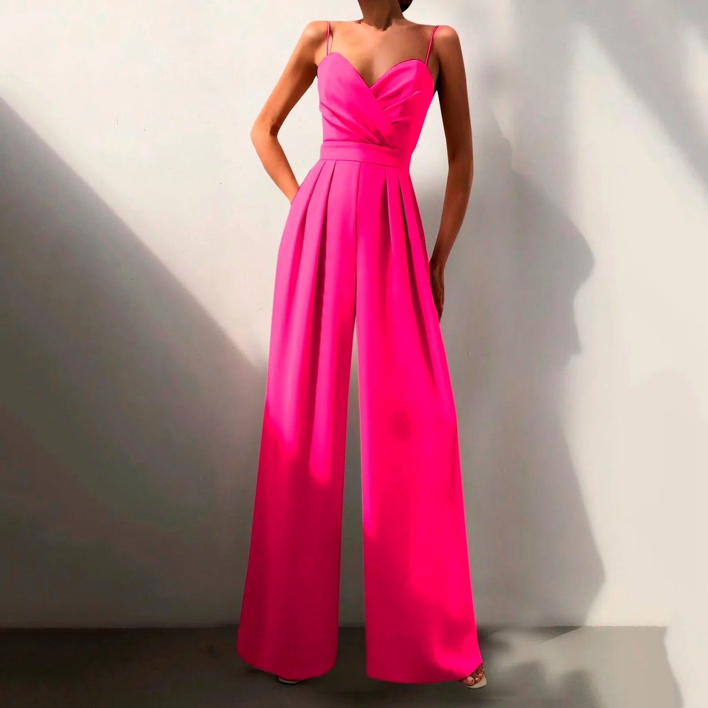 Solayna™ | Strapless Jumpsuit Dames Elegant | Chique One-Piece met Sweetheart Top en Wijde Pijpen voor Feest of Bruiloft