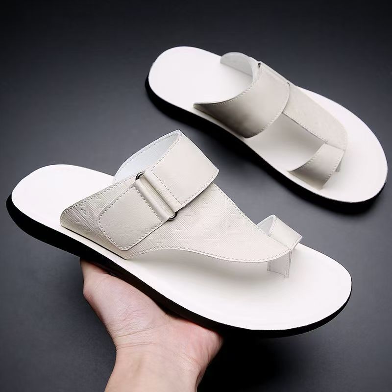 Miro | Leren Teenslippers Heren | Brede Wreefband met Gesp | Luxe & Comfortabel | Zomers & Stijlvol