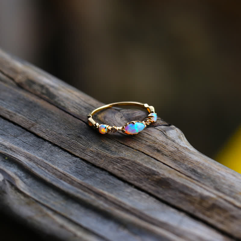 Ophelia | Gouden Opaal Ring Dames