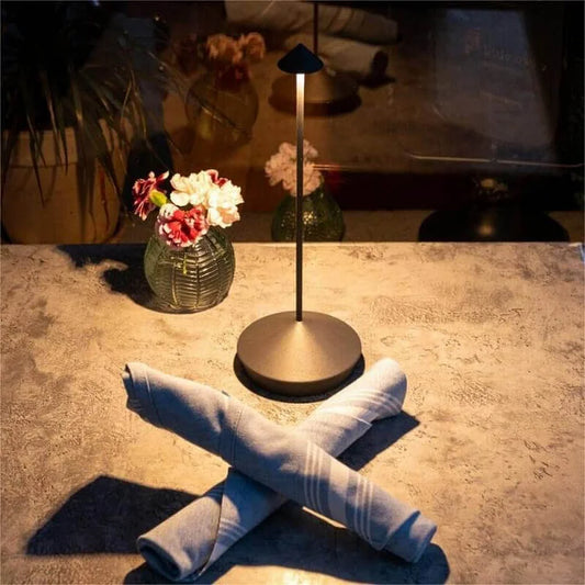 Lumeo™ | Draadloze Dimbare Tafellamp LED | Minimalistische Oplaadbare Designlamp met Touchbediening en USB-C Aansluiting