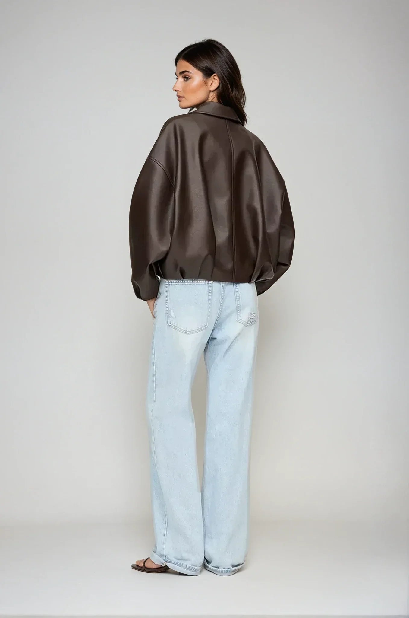 Mirella | Oversized Leren Jack