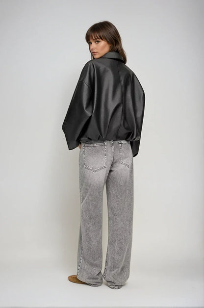 Mirella | Oversized Leren Jack