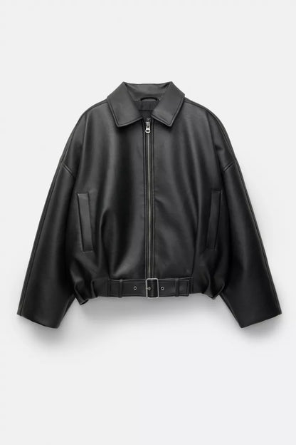 Mirella | Oversized Leren Jack