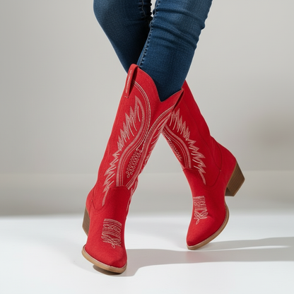 Calista | Suede Cowboylaarzen