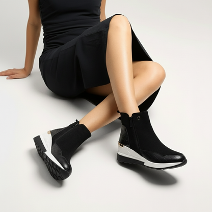 Amarena | Suède Wedge Sneakers