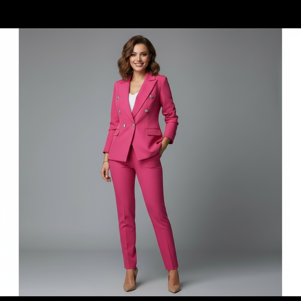 Valéris | Tweedelig Dameskostuum met Goudkleurige Knopen