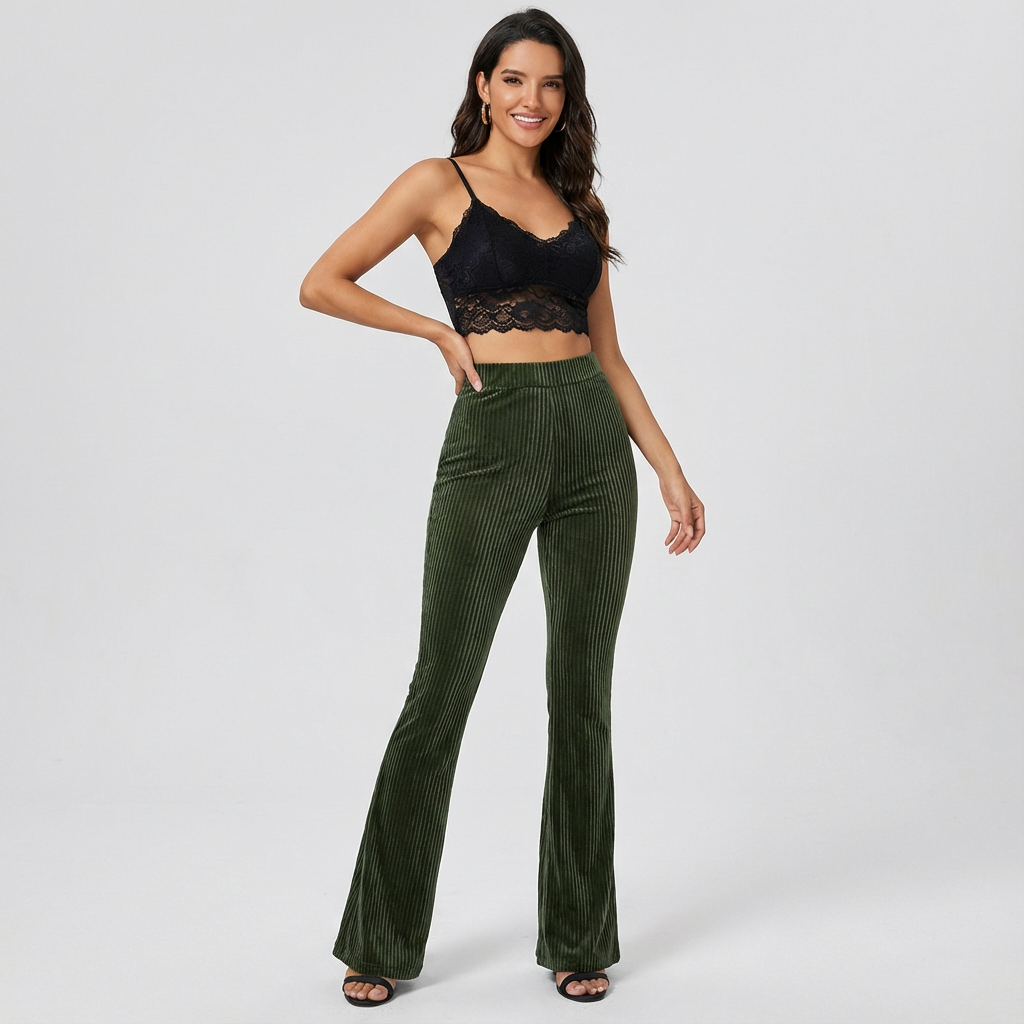 Rivella | Rib Flared Broek