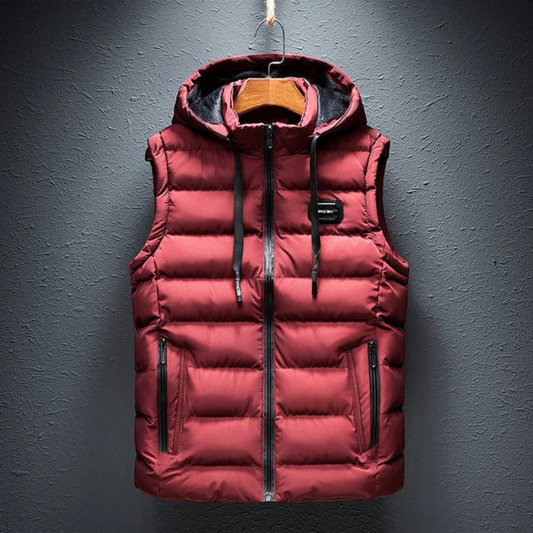 Lucien | Gewatteerde Bodywarmer Met Capuchon Heren