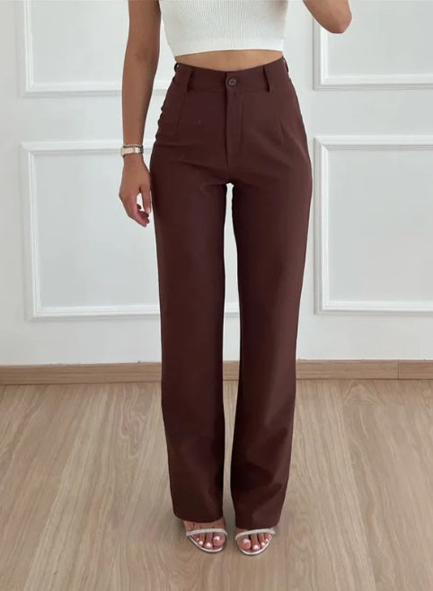 Elayne | High-Waist Rechte Pantalon