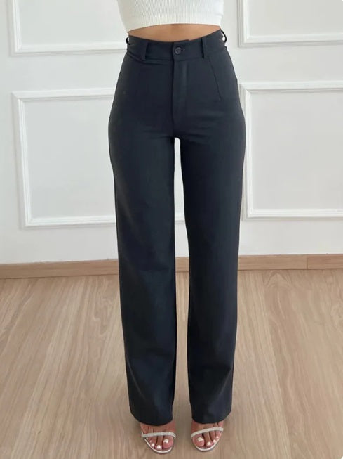 Elayne | High-Waist Rechte Pantalon