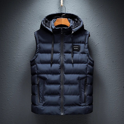 Lucien | Gewatteerde Bodywarmer Met Capuchon Heren