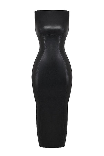 Calvera | Vegan Leather Mermaid Jurk Dames