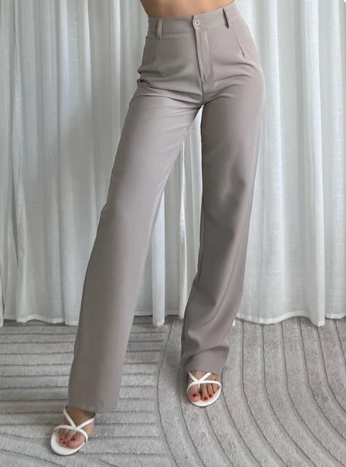 Elayne | High-Waist Rechte Pantalon