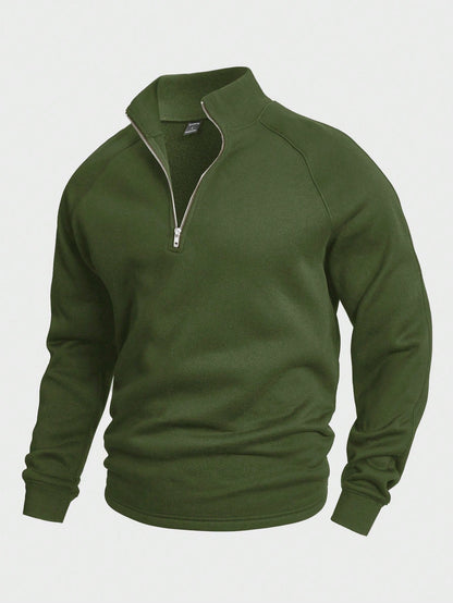 Milan | Herensweater met Halve Rits