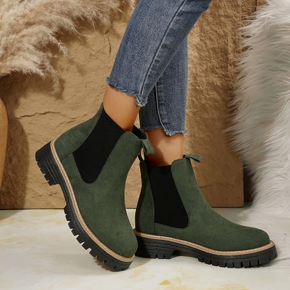 Nerina | Chelsea Boots Zwart Suède