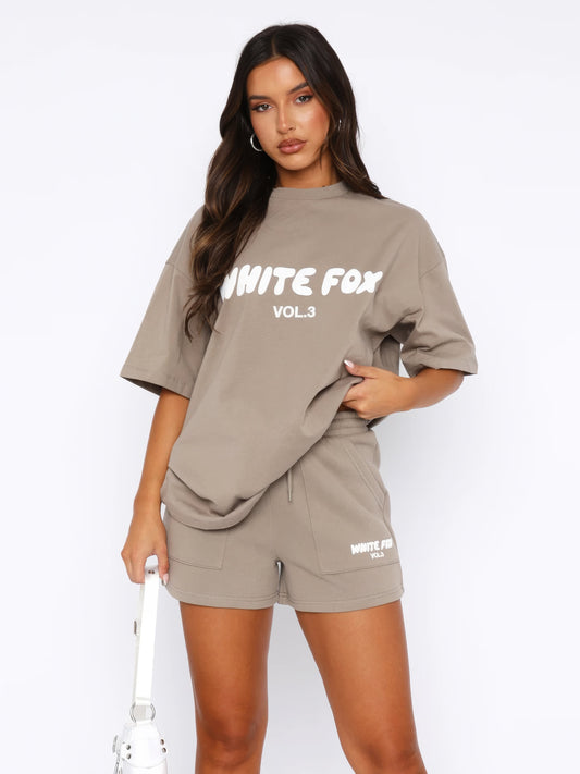 Lexa | Oversized Loungewear Set Dames Met Print T-Shirt & Short