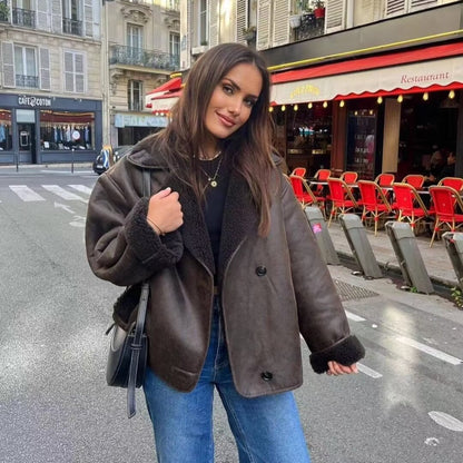 Esmé | Oversized Shearling Jas