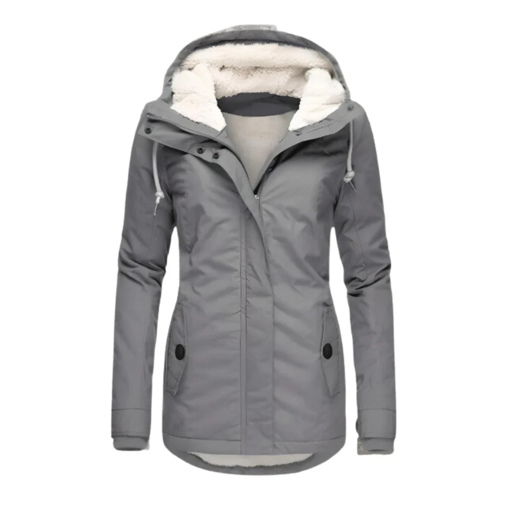 Mona™ | Elegante Lange Slim Fit Parka Winterjas voor Dames