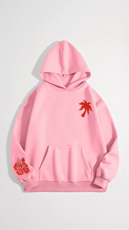 Isla | Oversized Hoodie Dames Met Palmboomprint en Rugdesign