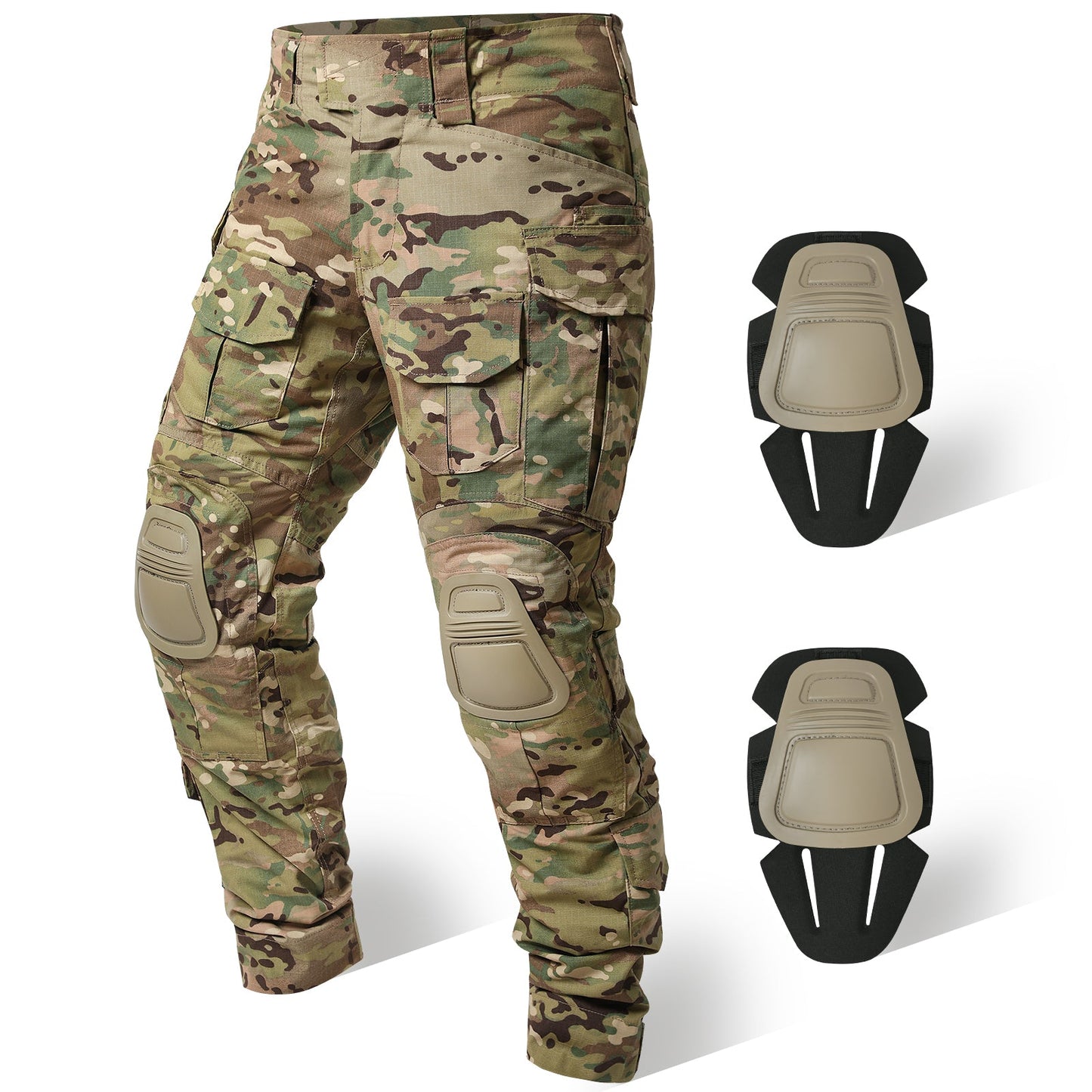 Kaelan | Tactische Camouflage Combat Broek met Kniebescherming