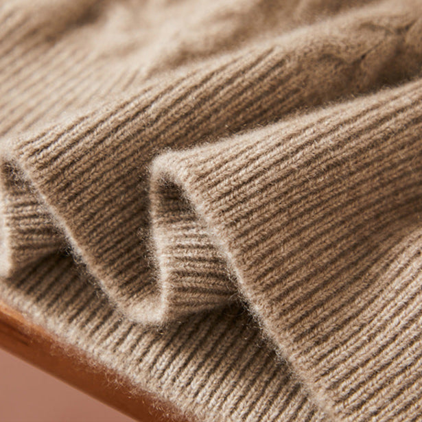 Solène | Fuzzy Cable Knit Coltrui Dames