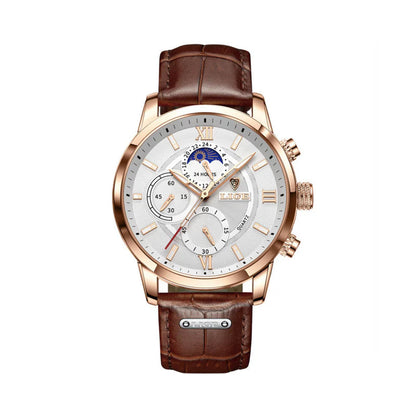 Dorian | Klassiek Lederen Horloge Heren