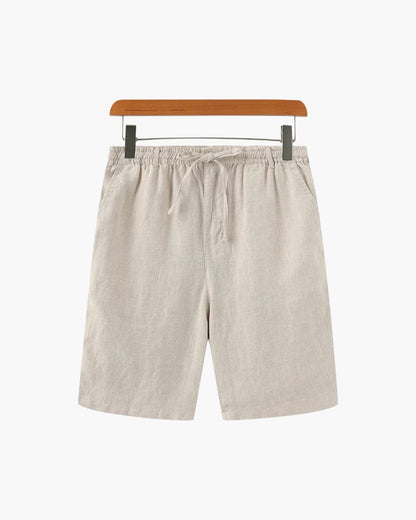 Nereo | Linnenlook Zomershort Heren met Elastische Taille & Steekzakken