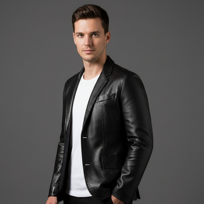 Julian | Trendy Leren Colbertjas