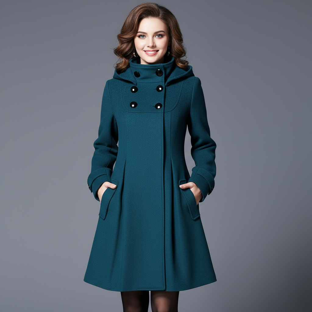 Marit | Getailleerde A-Lijn Wintermantel Dames