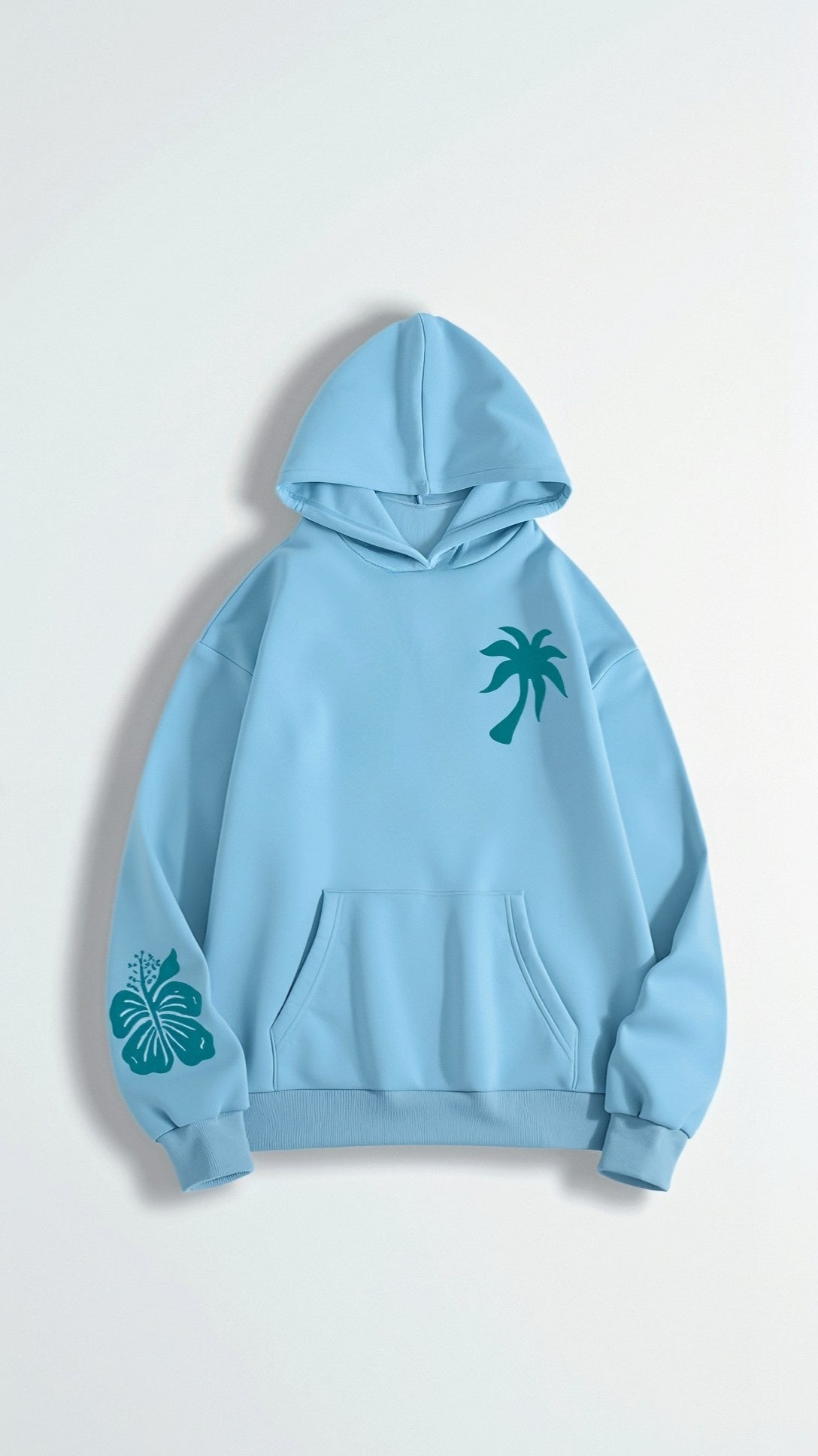 Isla | Oversized Hoodie Dames Met Palmboomprint en Rugdesign