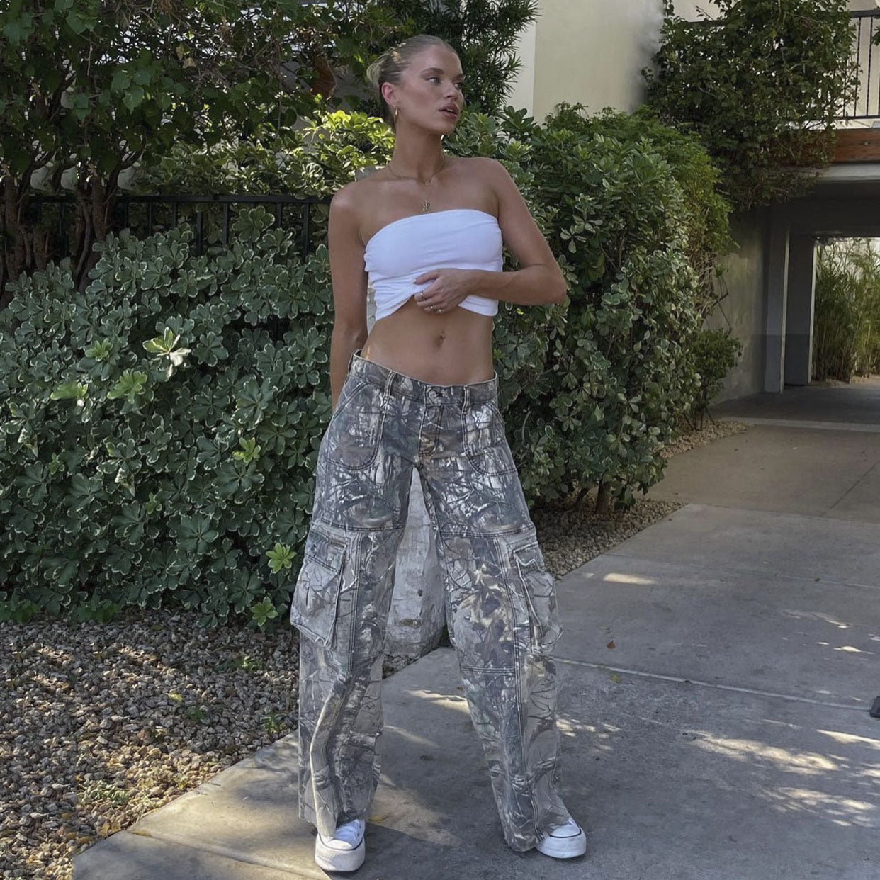 Kaia | Camouflage Cargo Broek