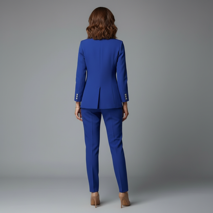 Valéris | Tweedelig Dameskostuum met Goudkleurige Knopen