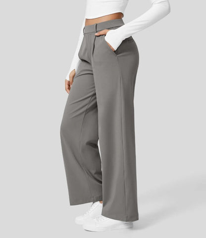 Sophia™ | High Waist Luxe Dames Pantalon Flatterende Pasvorm en Zakken