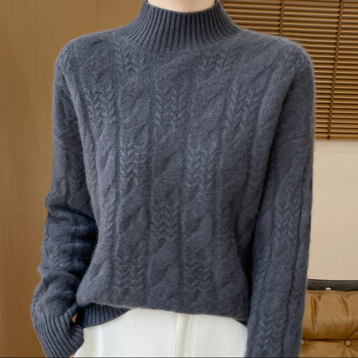 Solène | Fuzzy Cable Knit Coltrui Dames