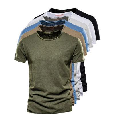 Nico | Casual T-Shirt met Subtiele Textuur Heren