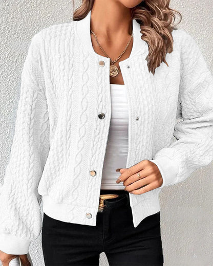 Valeria™ | Luxe Knit Cardigan met Knopsluiting en Chique Silhouette