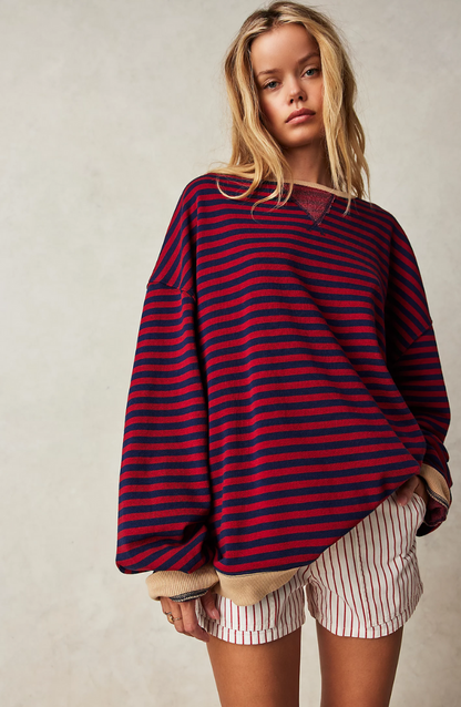 Estra™ | Gestreepte Oversized Trui met Levendige Kleuren