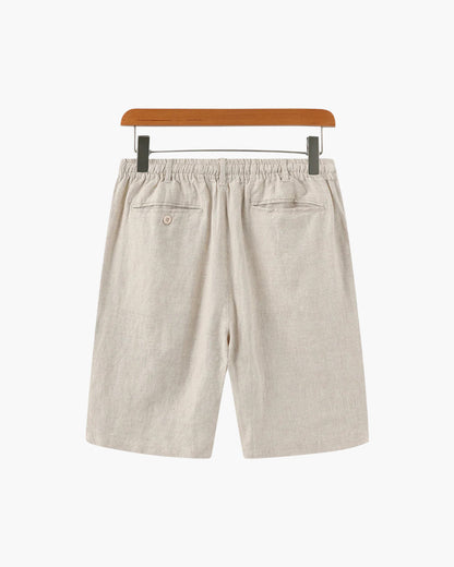 Nereo | Linnenlook Zomershort Heren met Elastische Taille & Steekzakken